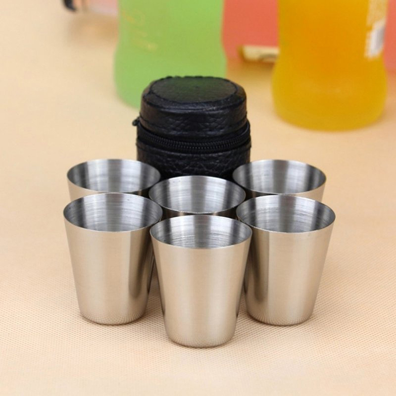 Espresso Shot Glass - 4/6 Uds tazas de acero inoxidable