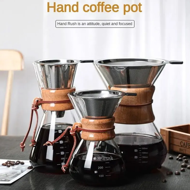Coffee Equipment Pour Over - Tetera de café de vidrio manual