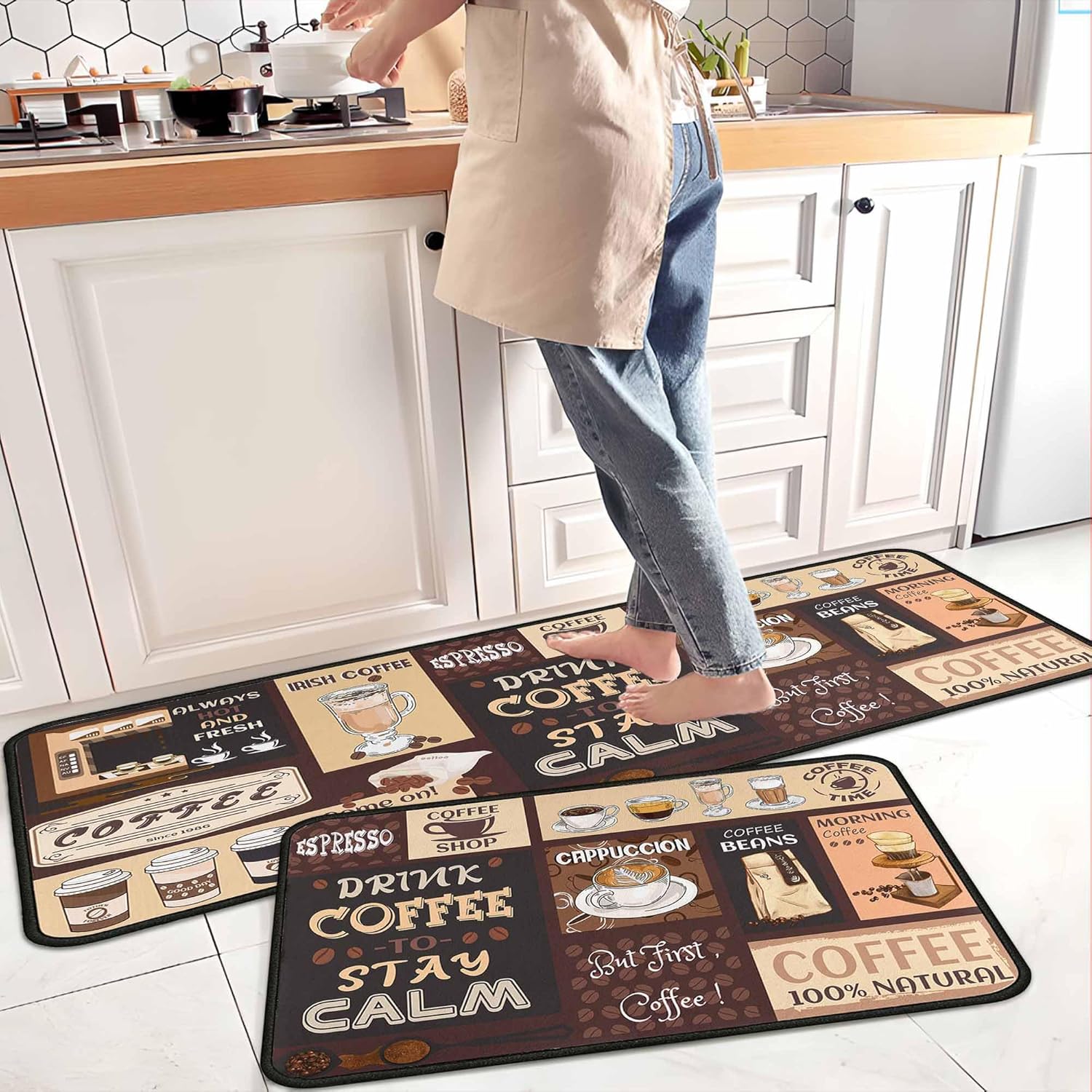 Coffee Equipment For Camping - VIKAMA 2 alfombrillas y alfombrillas de