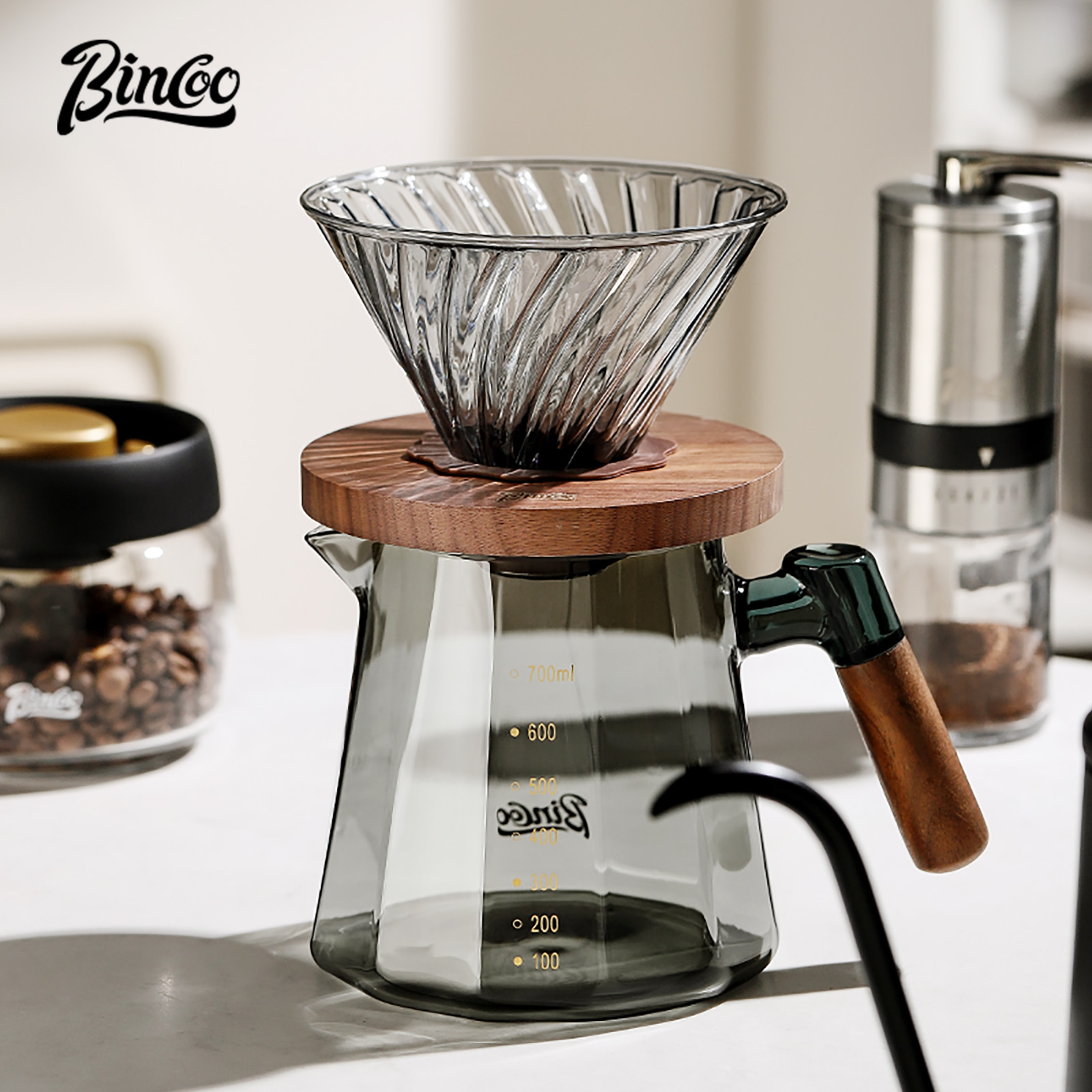 Bincoo Juego de cafetera para  - Coffee Equipment Pour Over reseña y precio